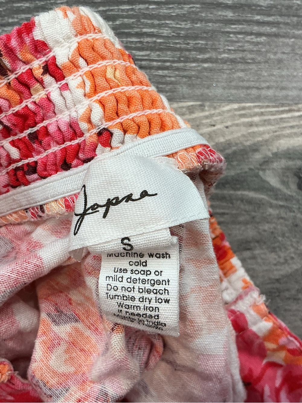 Japna Floral Circle Skirt in Red, Orange & Cream - Picture 6 of 6